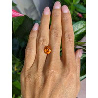 5.22 Ct. Orange Sapphire from Ceylon (Sri Lanka) Life Style