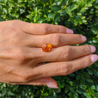 5.22 Ct. Orange Sapphire from Ceylon (Sri Lanka) Life Style