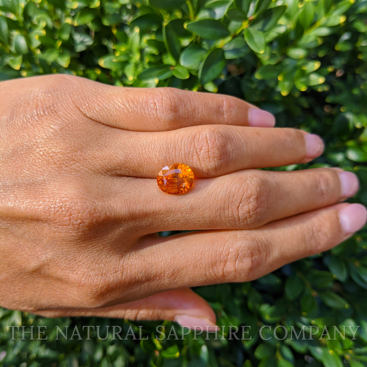 5.22 Ct. Orange Sapphire from Ceylon (Sri Lanka)