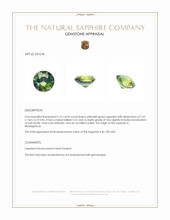 2.10 Ct. Yellowish Green Sapphire from Madagascar Appraisal