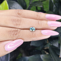 1.09 Ct. Greenish Blue Sapphire from Madagascar Life Style