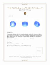 3.66 Ct. Blue Star Sapphire from Burma (Myanmar) Appraisal