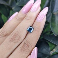 1.55 Ct. Greenish Blue Sapphire from Madagascar Life Style
