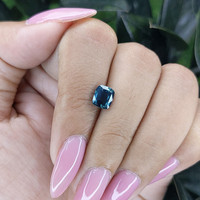 1.55 Ct. Greenish Blue Sapphire from Madagascar Life Style