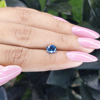 1.07 Ct. Greenish Blue Sapphire from Madagascar Life Style