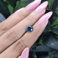 1.59 Ct. Greenish Blue Sapphire from Madagascar Life Style