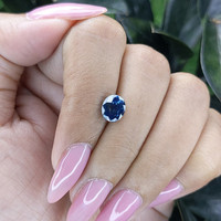 1.59 Ct. Greenish Blue Sapphire from Madagascar Life Style