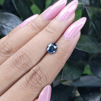 1.23 Ct. Greenish Blue Sapphire from Madagascar Life Style