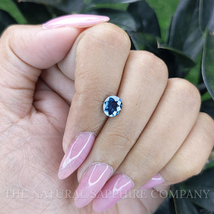 1.23 Ct. Greenish Blue Sapphire from Madagascar