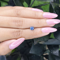 0.59 Ct. Blue Sapphire from Madagascar Life Style