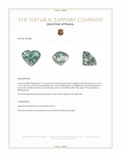 1.56 Ct. Bluish Green Sapphire from Madagascar Appraisal