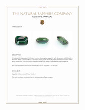 2.02 Ct. Green Sapphire from Madagascar Appraisal