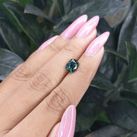 2.02 Ct. Bluish Green Sapphire from Madagascar Life Style