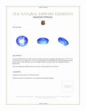 4.80 Ct. Blue Star Sapphire from Burma (Myanmar) Appraisal