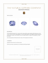 3.01 Ct. Bluish Purple Sapphire from Ceylon (Sri Lanka) Appraisal