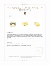 3.52 Ct. Yellow Sapphire from Ceylon (Sri Lanka) Appraisal