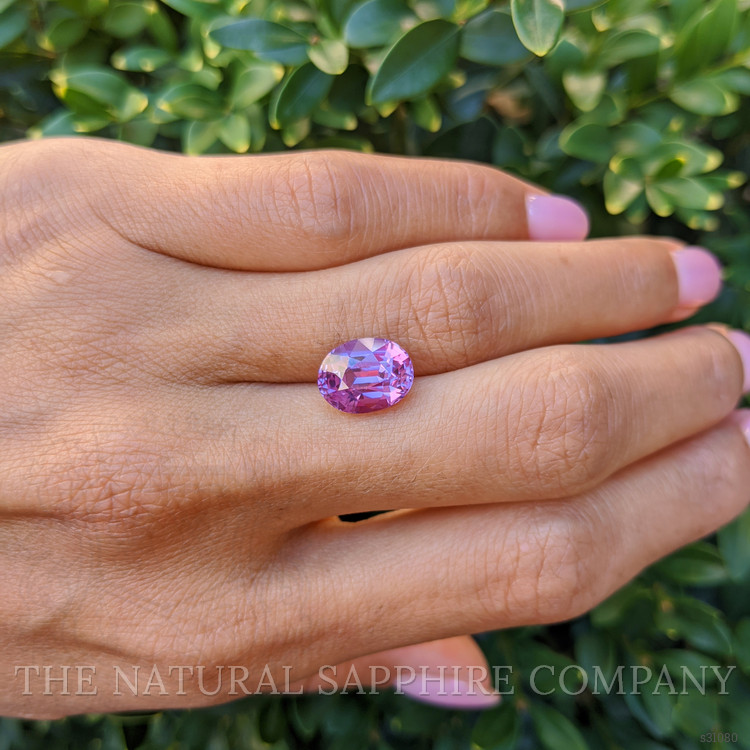 5.13 Ct. Pinkish Purple Sapphire from Ceylon (Sri Lanka)