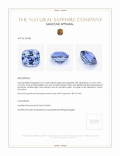 2.57 Ct. Blue Sapphire from Ceylon (Sri Lanka) Appraisal
