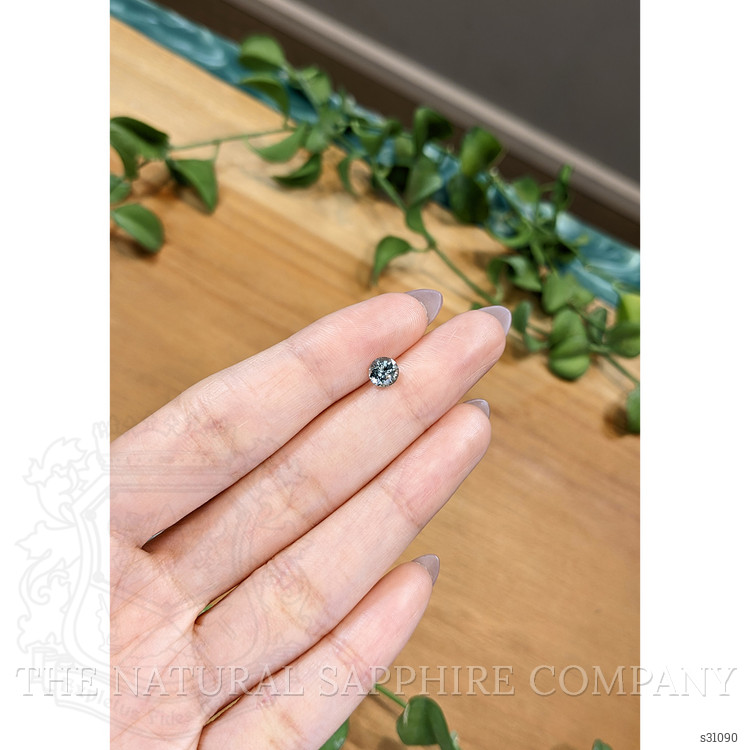 0.77 Ct. Greenish Blue Sapphire from Montana