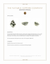 0.88 Ct. Green Sapphire from Montana Appraisal