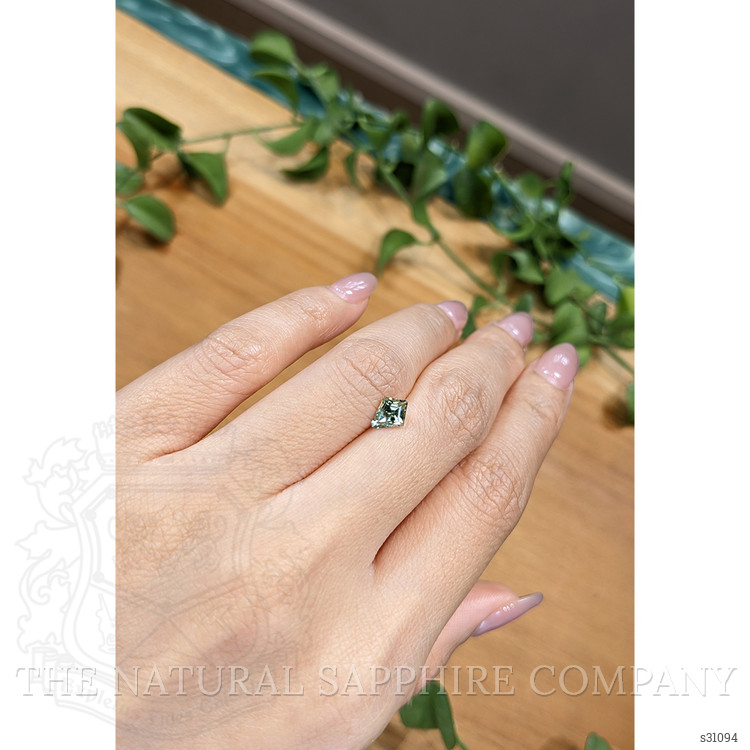 0.88 Ct. Green Sapphire from Montana