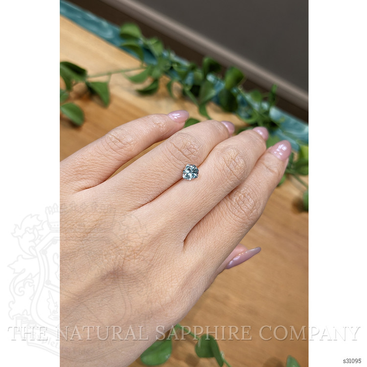 0.91 Ct. Greenish Blue Sapphire from Montana