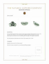 0.96 Ct. Green Sapphire from Montana Appraisal