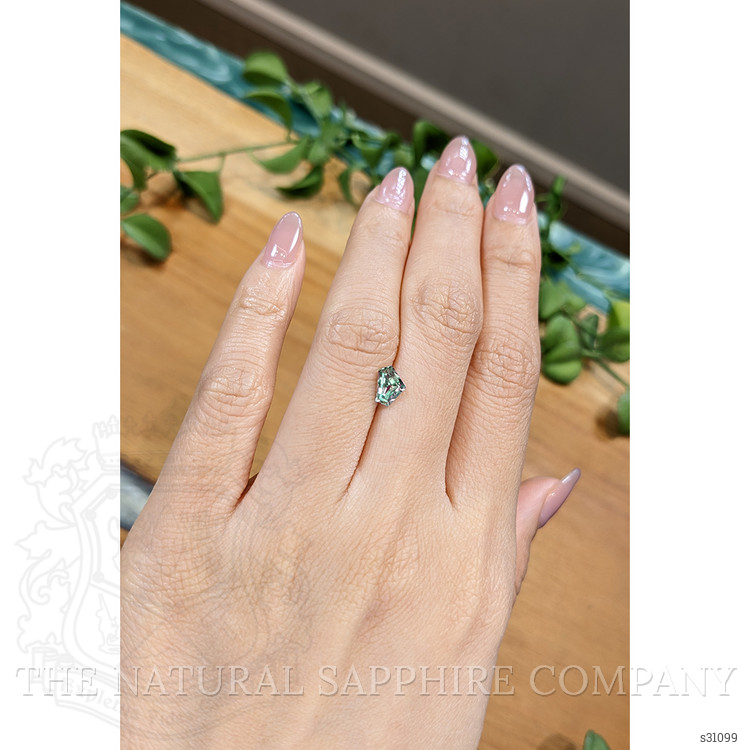 0.96 Ct. Green Sapphire from Montana