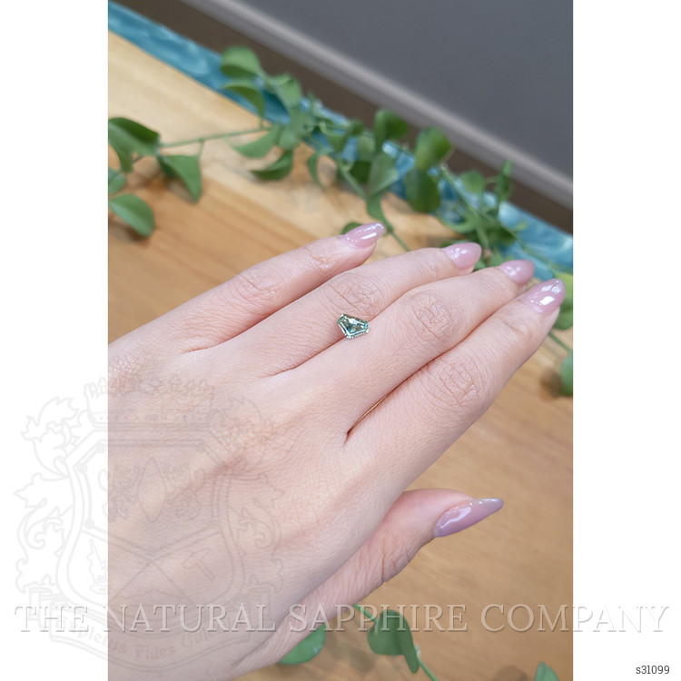 0.96 Ct. Green Sapphire from Montana