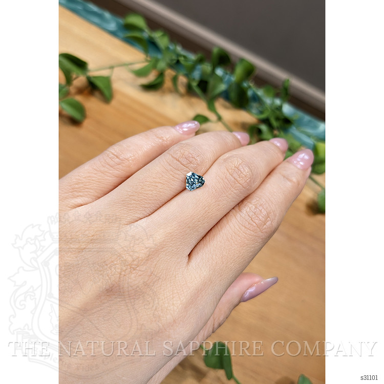 1.00 Ct. Greenish Blue Sapphire from Montana