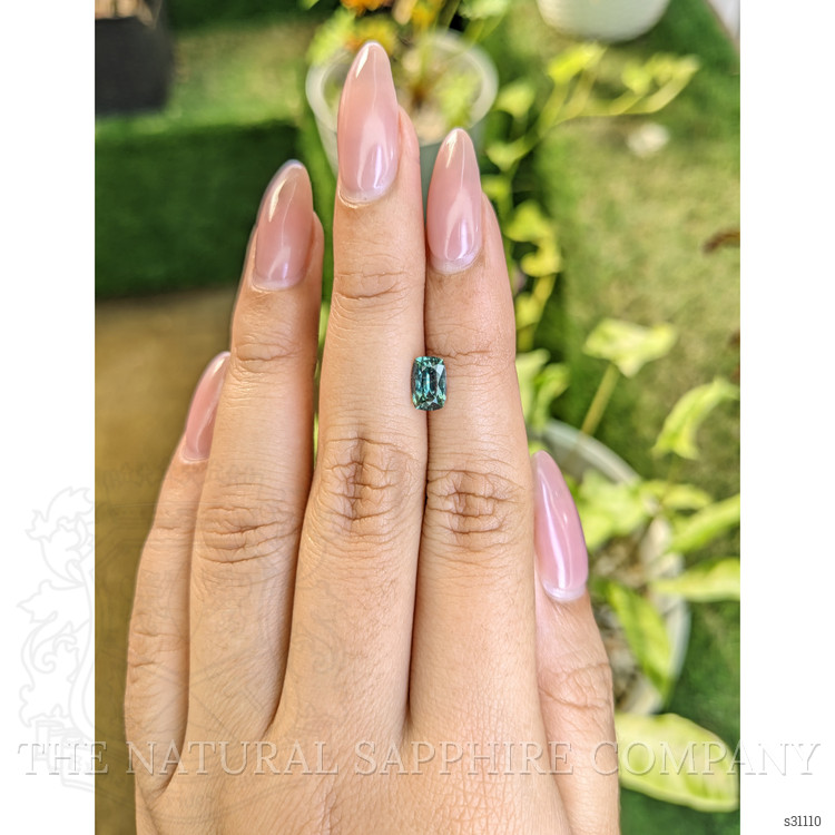 1.17 Ct. Bluish Green Sapphire from Ceylon (Sri Lanka)