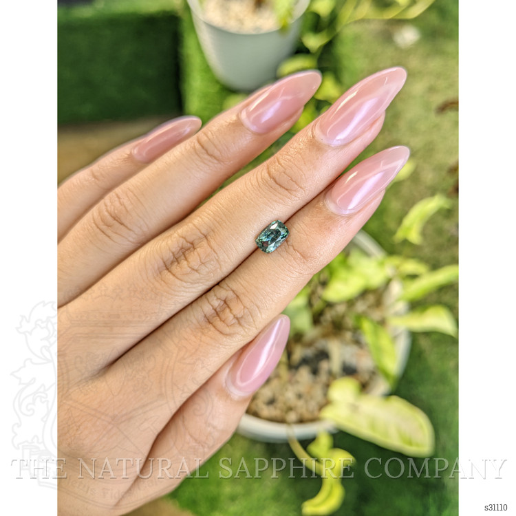 1.17 Ct. Bluish Green Sapphire from Ceylon (Sri Lanka)