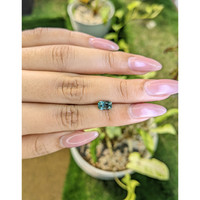1.17 Ct. Bluish Green Sapphire from Ceylon (Sri Lanka) Life Style