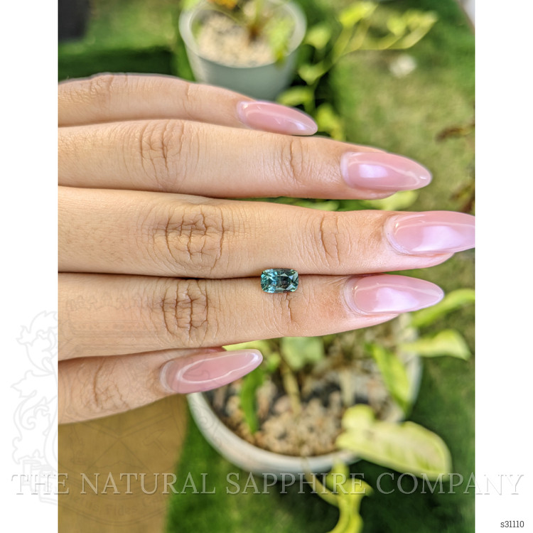 1.17 Ct. Bluish Green Sapphire from Ceylon (Sri Lanka)