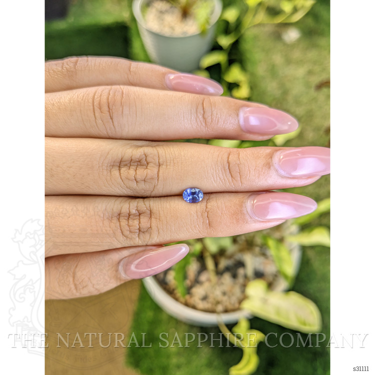 0.58 Ct. Blue Sapphire from Ceylon (Sri Lanka)