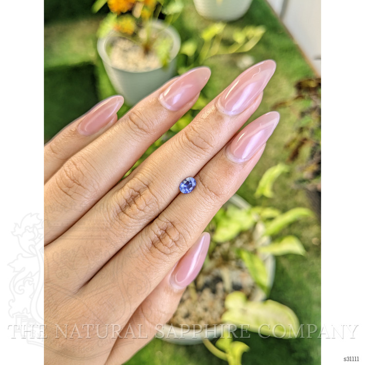 0.58 Ct. Blue Sapphire from Ceylon (Sri Lanka)