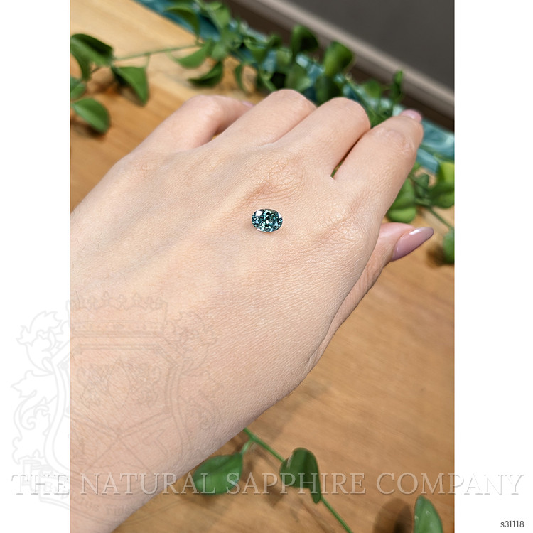 1.13 Ct. Bluish Green Sapphire from Montana