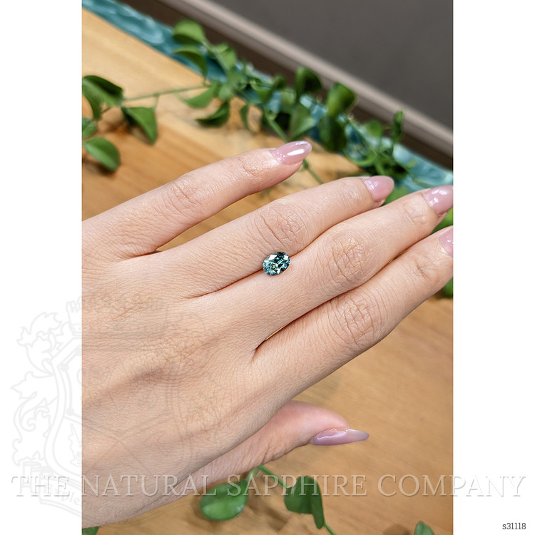 1.13 Ct. Bluish Green Sapphire from Montana