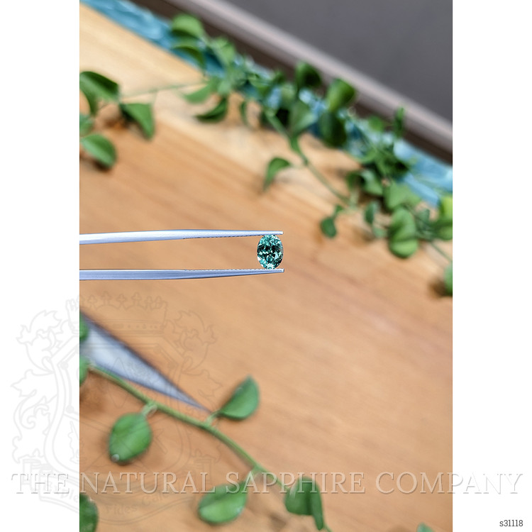 1.13 Ct. Bluish Green Sapphire from Montana