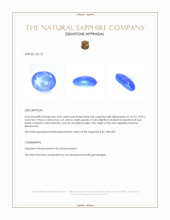 4.95 Ct. Blue Star Sapphire from Burma (Myanmar) Appraisal