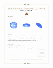 4.95 Ct. Blue Star Sapphire from Burma (Myanmar) Appraisal