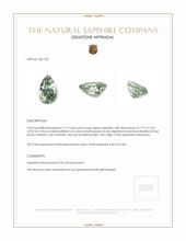 1.15 Ct. Green Sapphire from Montana Appraisal