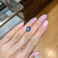 5.34 Ct. Blue Star Sapphire from Burma (Myanmar) Life Style