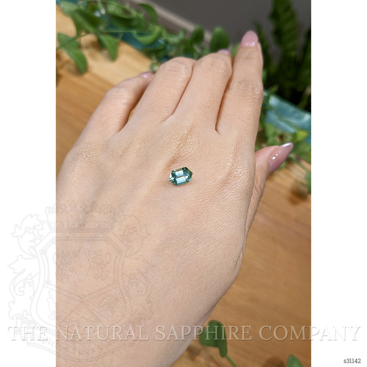 1.31 Ct. Bluish Green Sapphire from Montana
