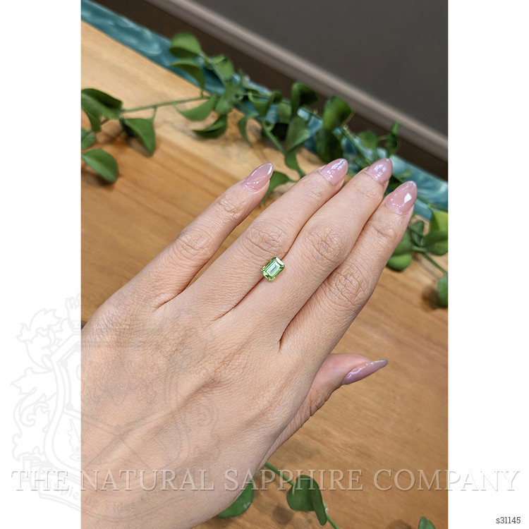 1.32 Ct. Yellowish Green Sapphire from Montana