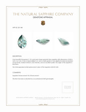 1.35 Ct. Greenish Blue Sapphire from Montana Appraisal