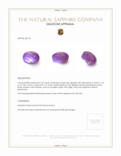 5.42 Ct. Purple Star Sapphire from Burma (Myanmar) Appraisal