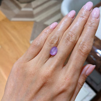 5.42 Ct. Purple Star Sapphire from Burma (Myanmar) Life Style