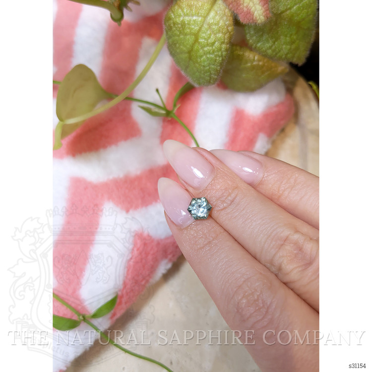 1.58 Ct. Bluish Green Sapphire from Montana