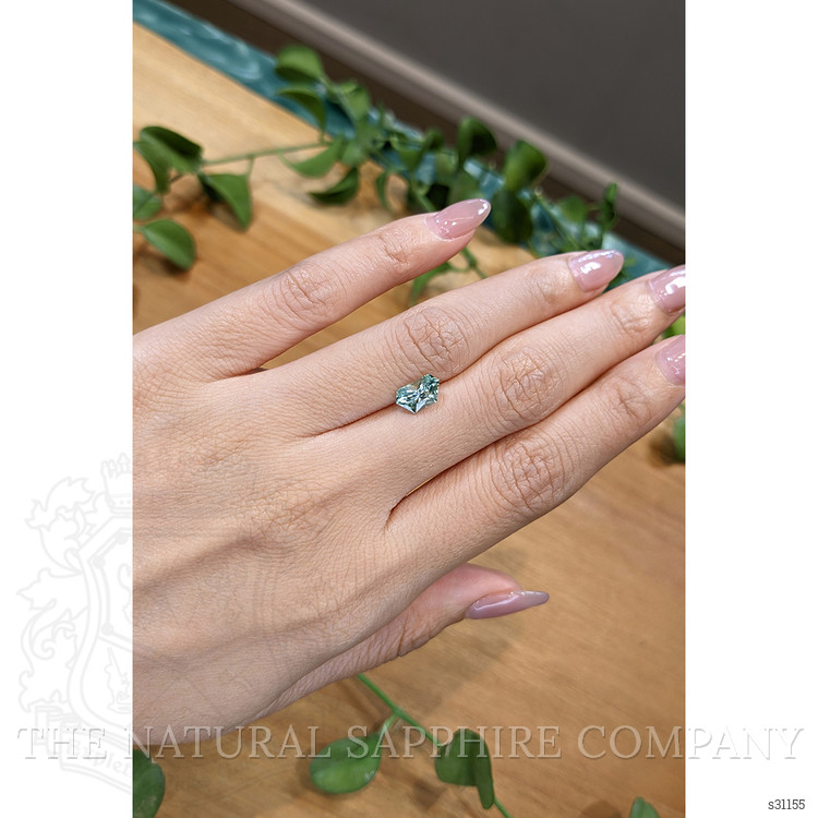 1.59 Ct. Bluish Green Sapphire from Montana